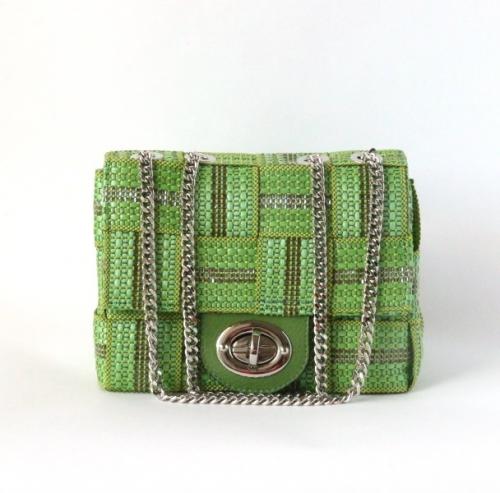 プラチナム Blizzard Double-chain shoulderbag Verde