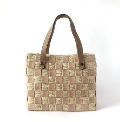 プラチナム Cobra Wool Combo Tote Rectangle Dove